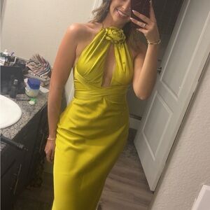 Yellow Black Tie Gown